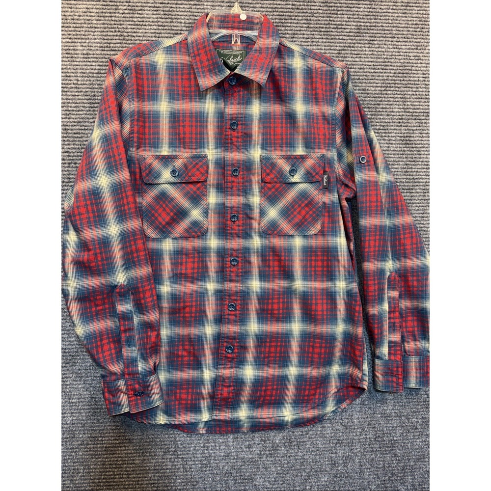 Woolrich WomansShadow Plaid Flannel Button Medium Red/ Blue Western CountryRodeo